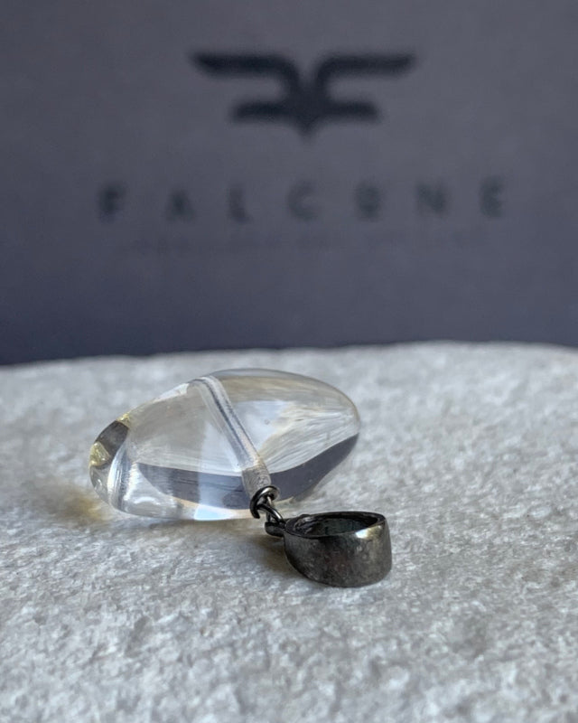 Colgante de cristal y plata 'Agua clara'