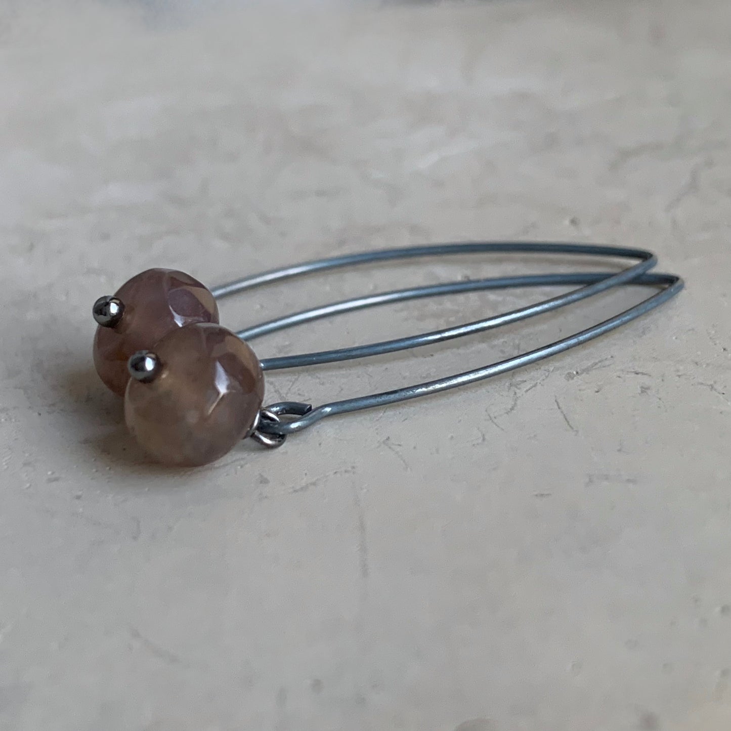 Agate and Sterling Silver Earrings 'Nymphs of Marshlands & Sweet Waters'