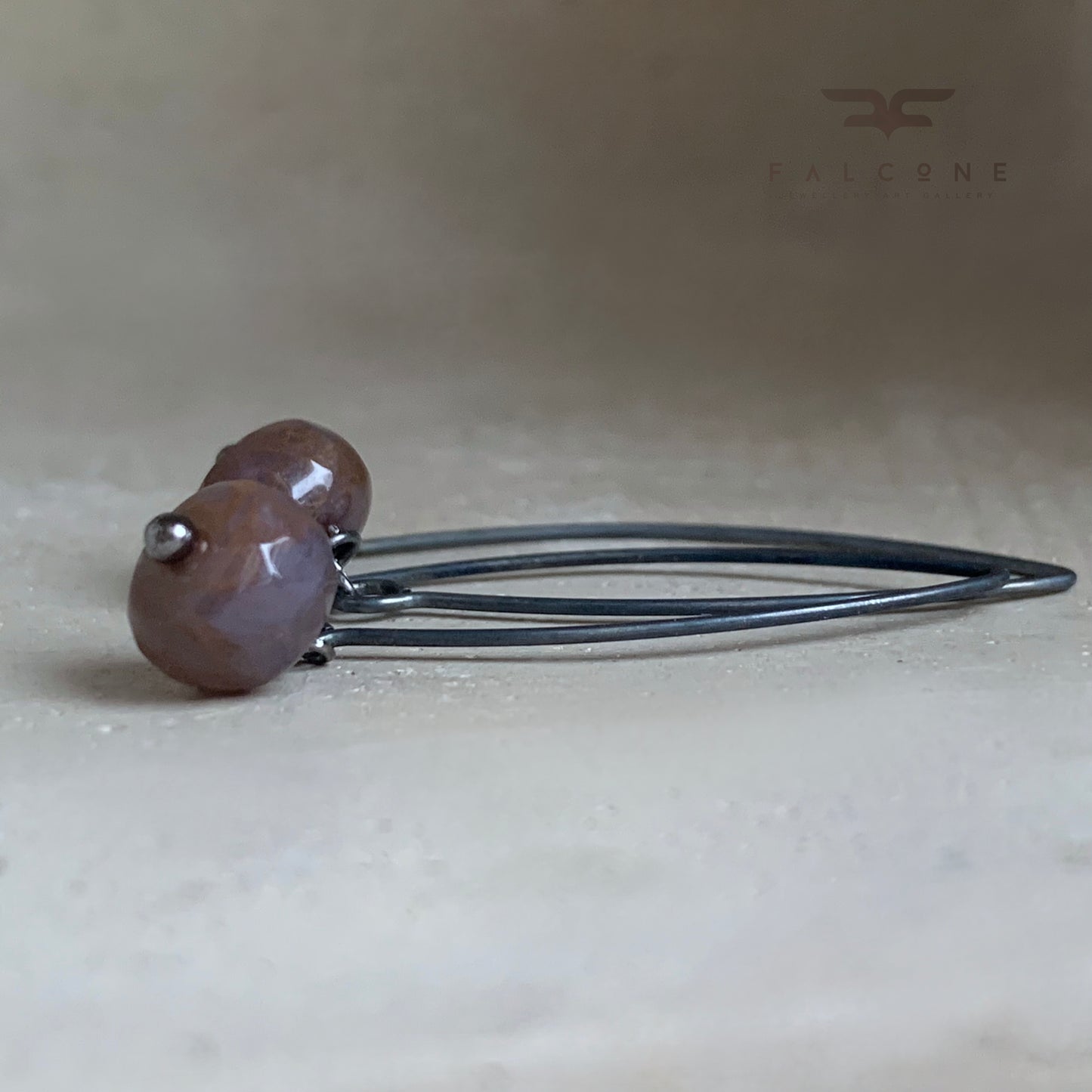 Agate and Silver Earrings 'Nymphs of Bogs and Peatlands'