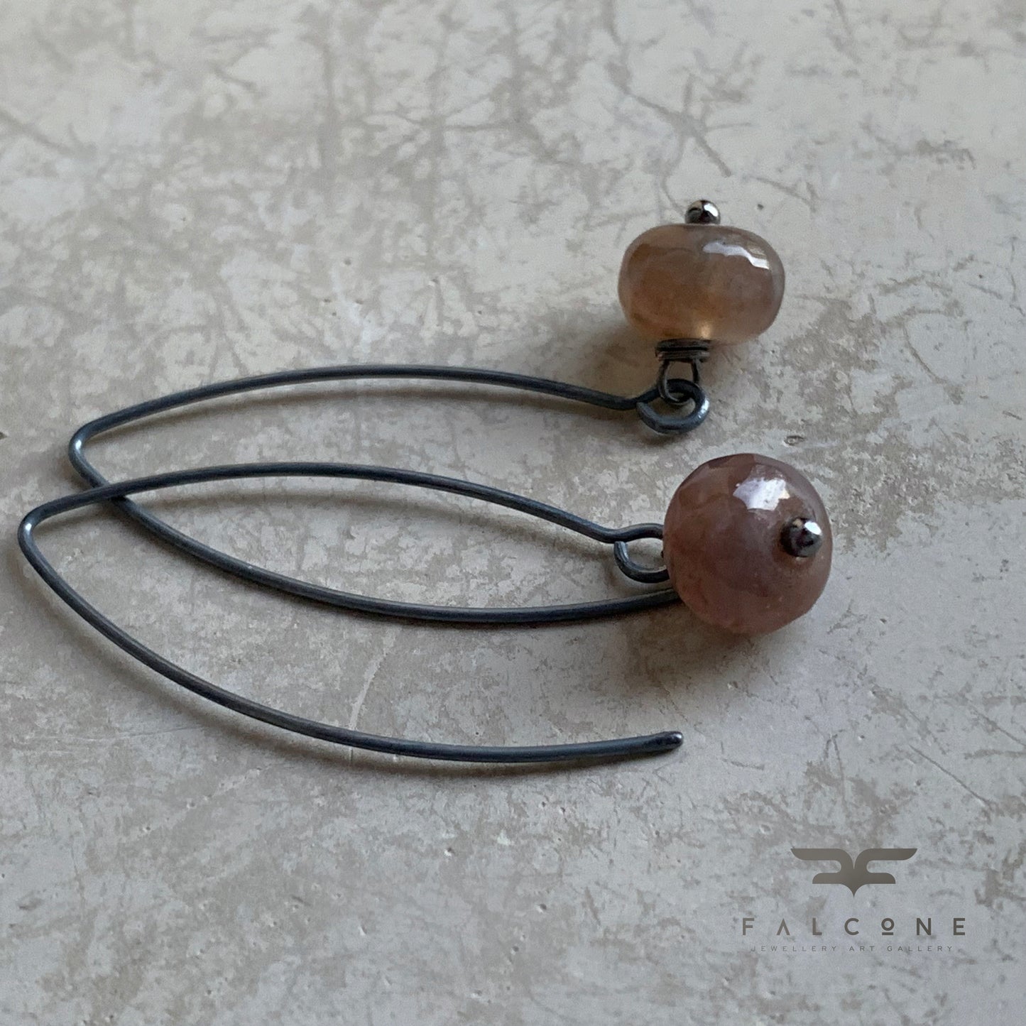 Agate and Sterling Silver Earrings 'Nymphs of Marshlands & Sweet Waters'