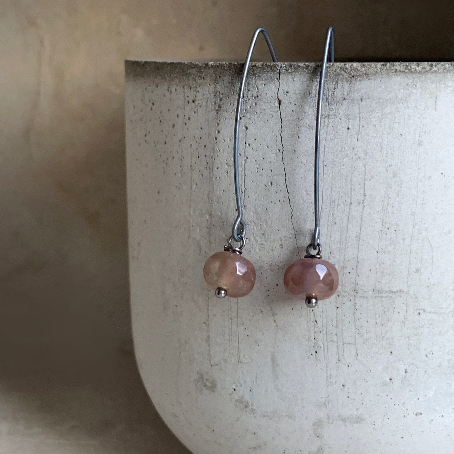 Agate and Sterling Silver Earrings 'Nymphs of Marshlands & Sweet Waters'