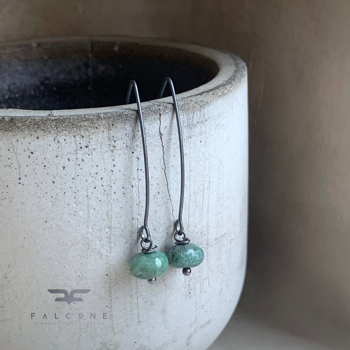 Agate and Sterling Silver Earrings 'Nymphs of the Tall Grasses'