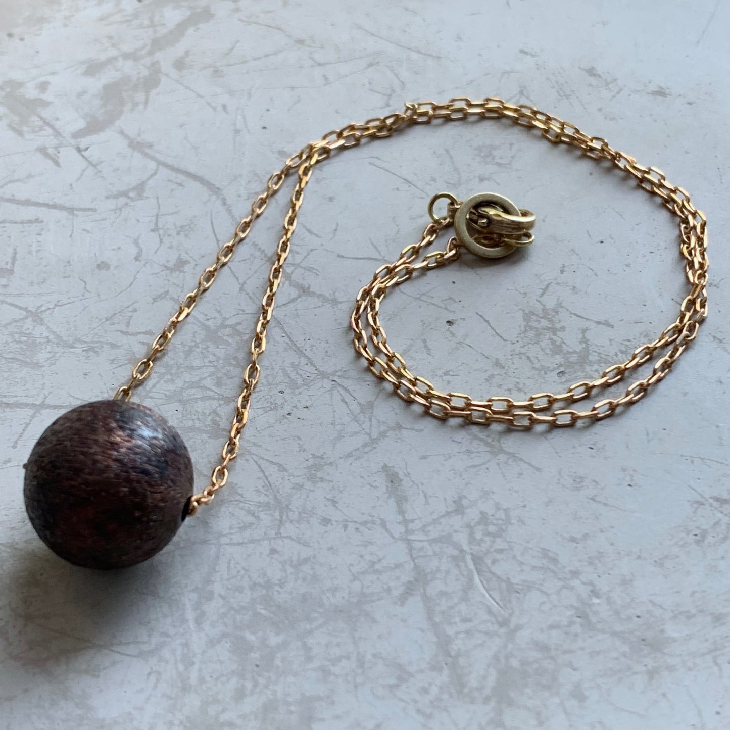 Brass Choker Necklace 'Dark Chocolate'