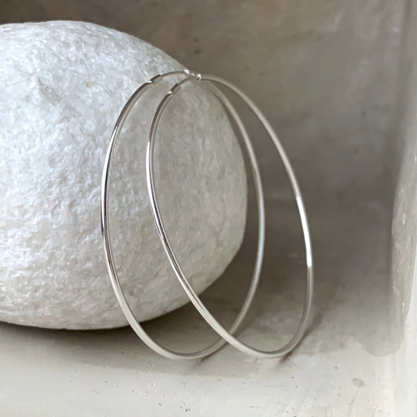 Pendientes de aro de plata 'Silver Hoops'