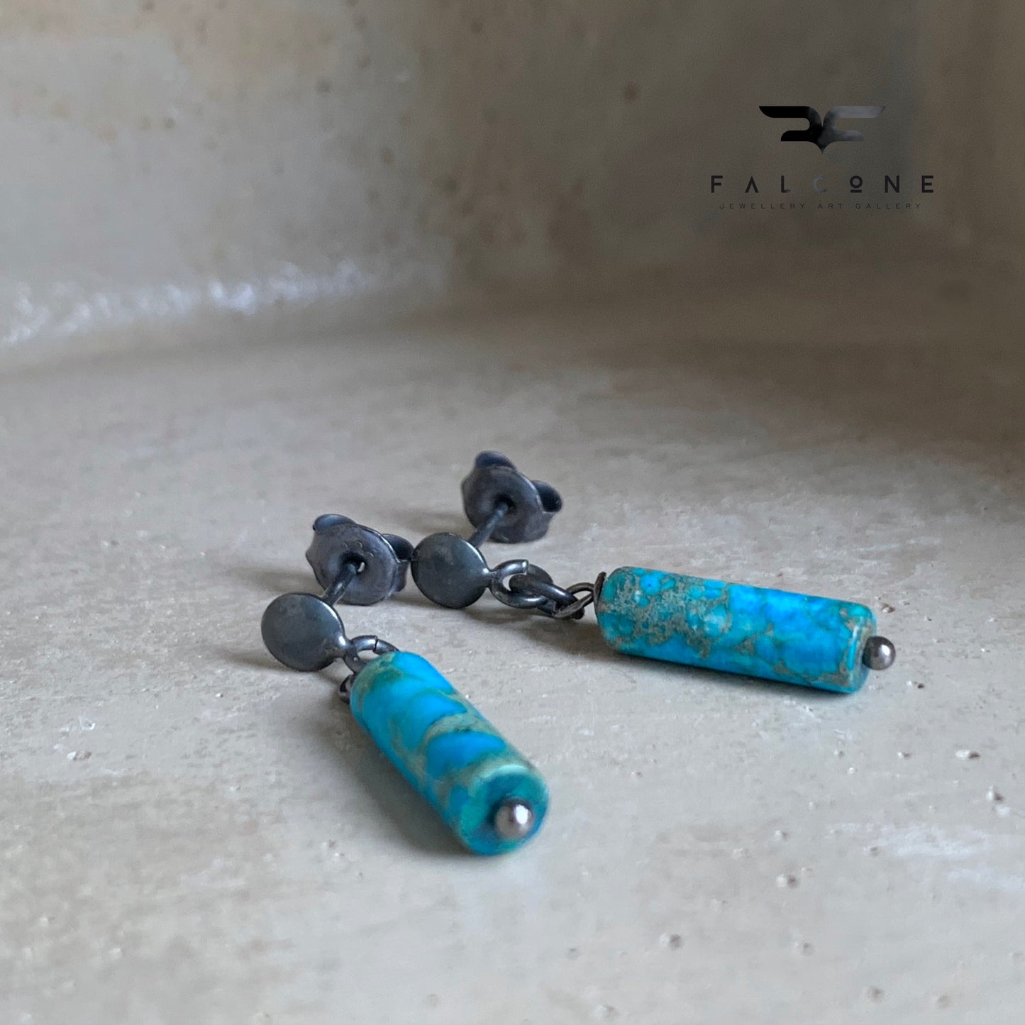 Pendientes de jaspe imperial y plata “Fragmento del Cielo”