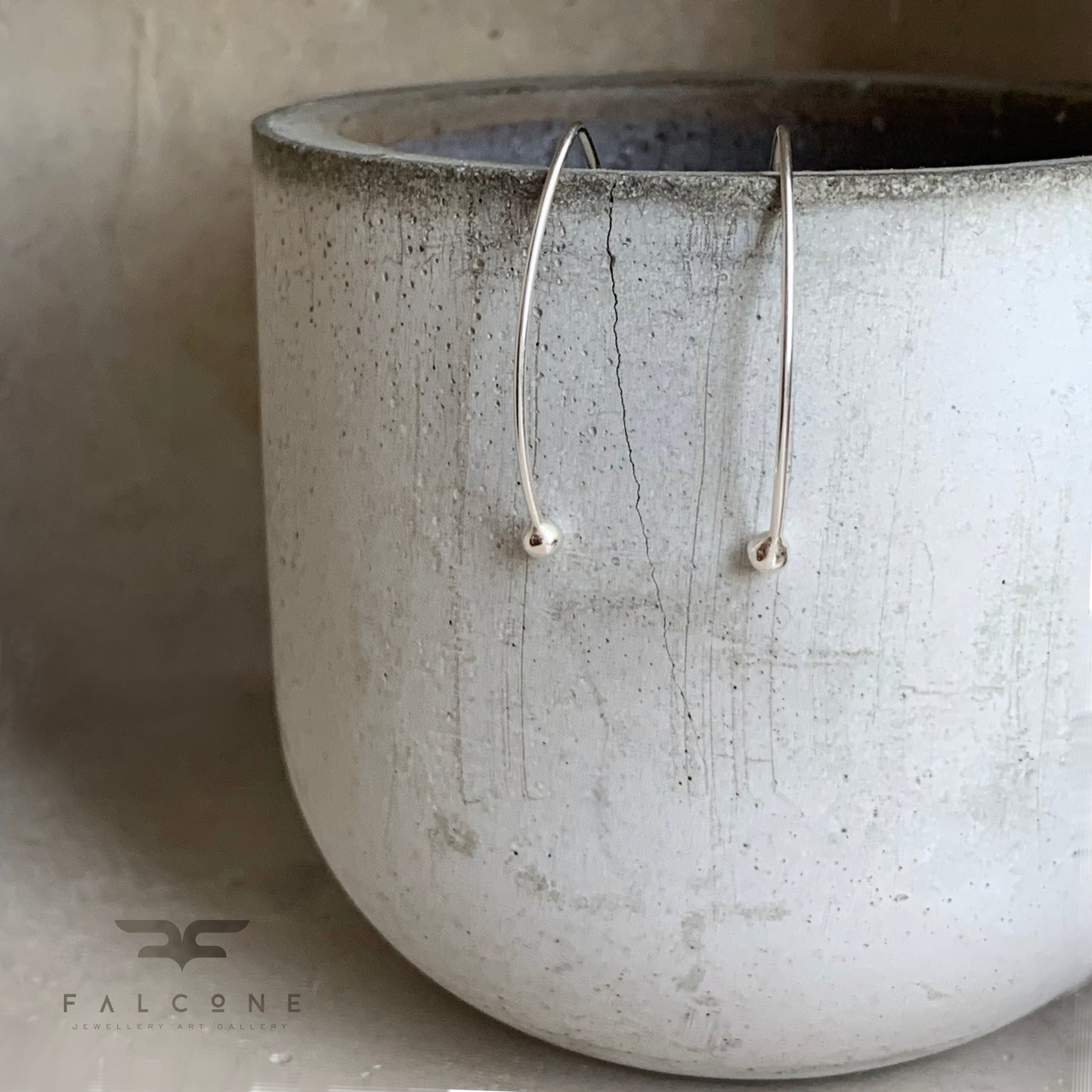 Minimalist Silver Earrings 'Silver Dew'