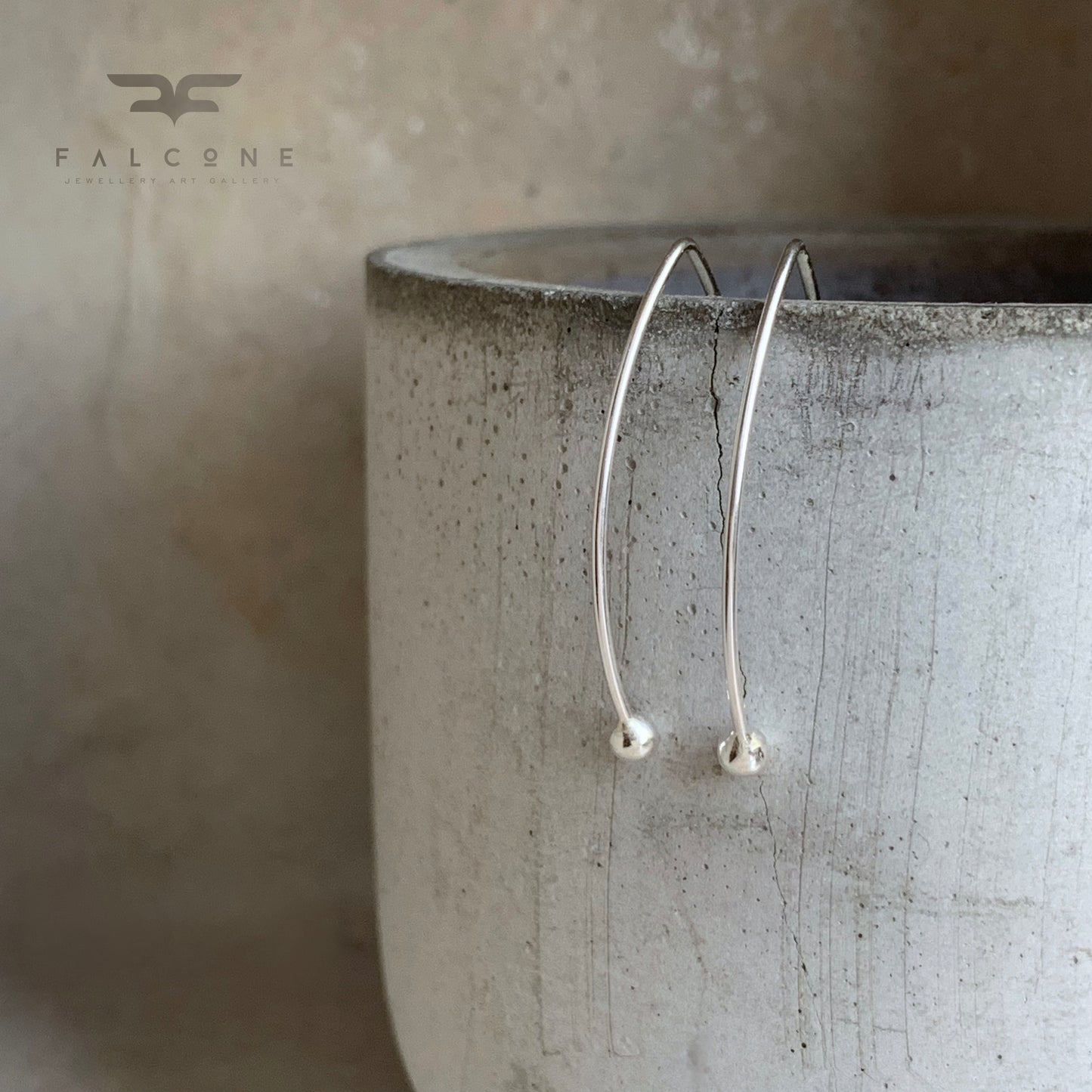 Minimalist Silver Earrings 'Silver Dew'
