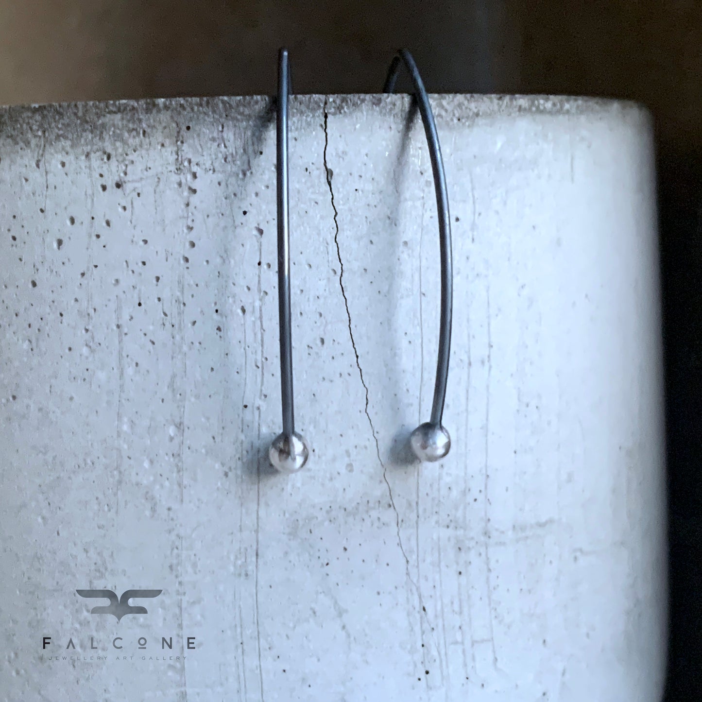 Minimalist Silver Earrings 'Silver Dew'