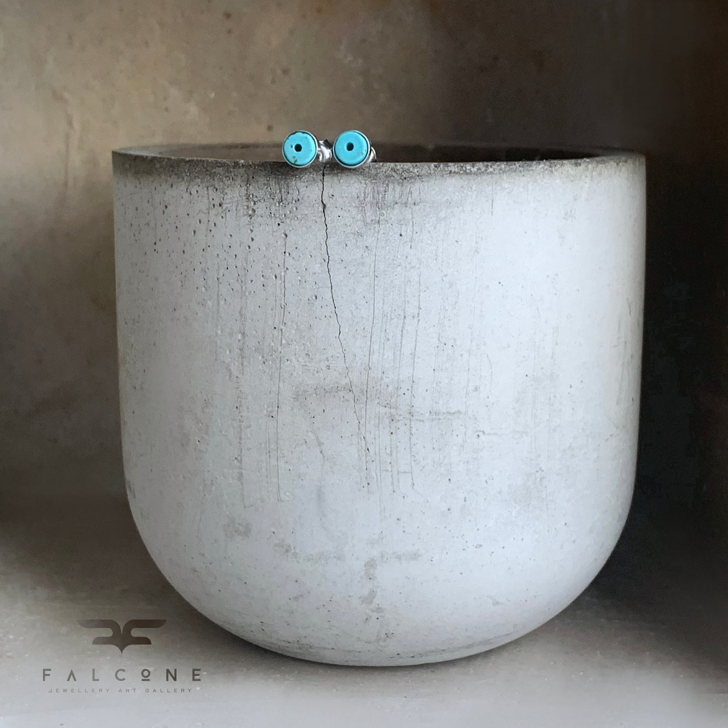 Pendientes de plata de ley 'Turquesa azul claro'