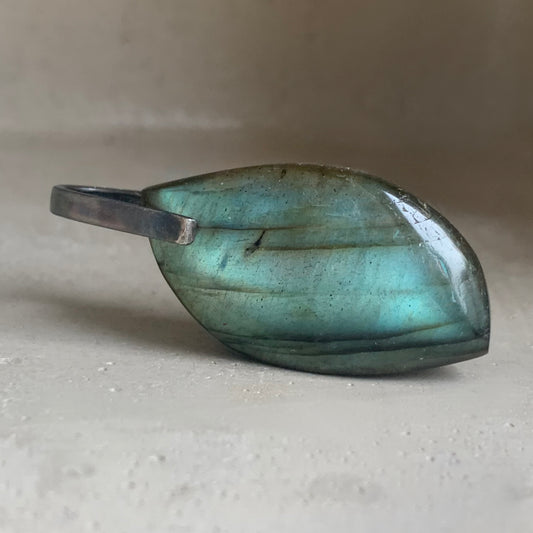 Stone and Sterling Silver Pendant 'Labradorite Pendant'