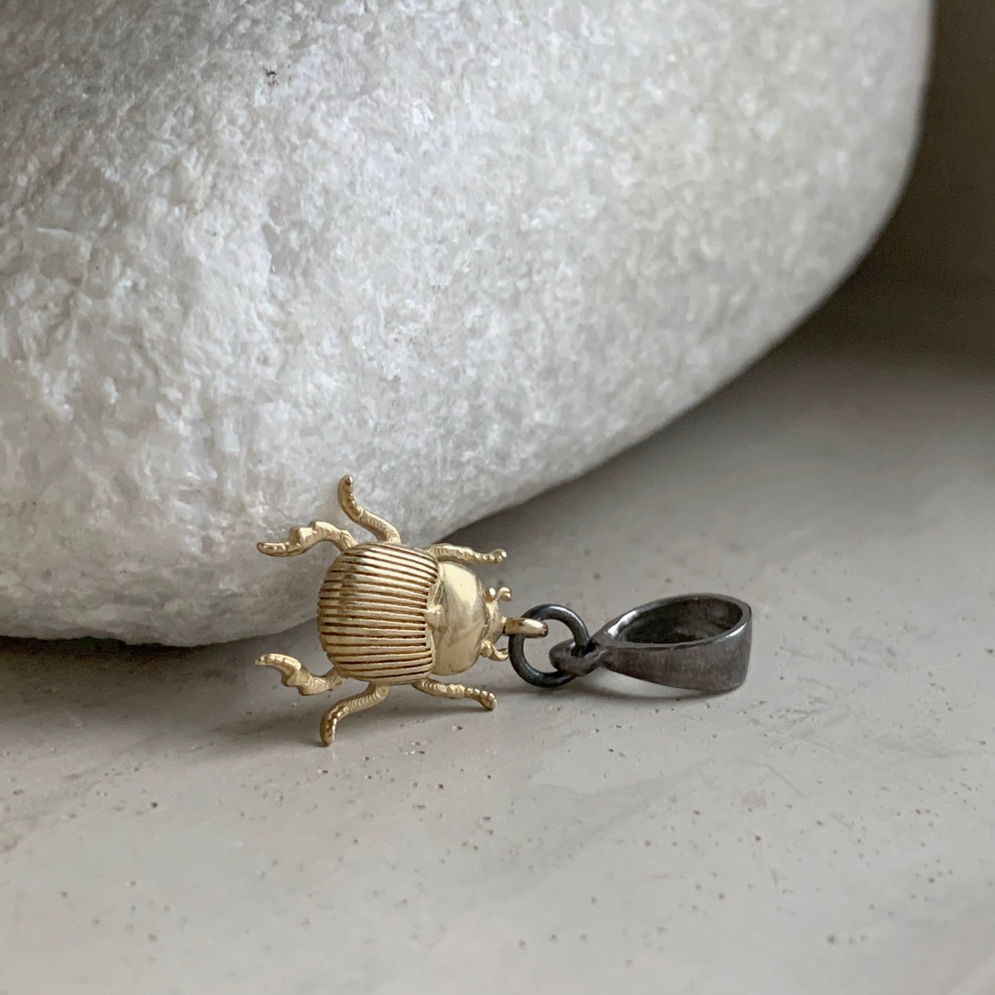 Brass and Silver Pendant 'Golden Scarab'