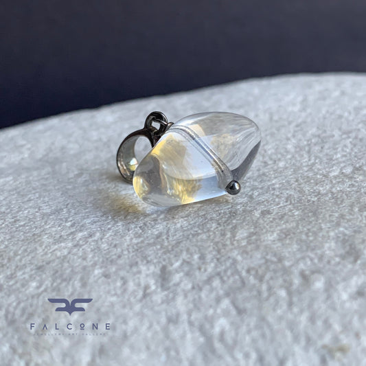 Glass and Silver Pendant 'Clear Water'